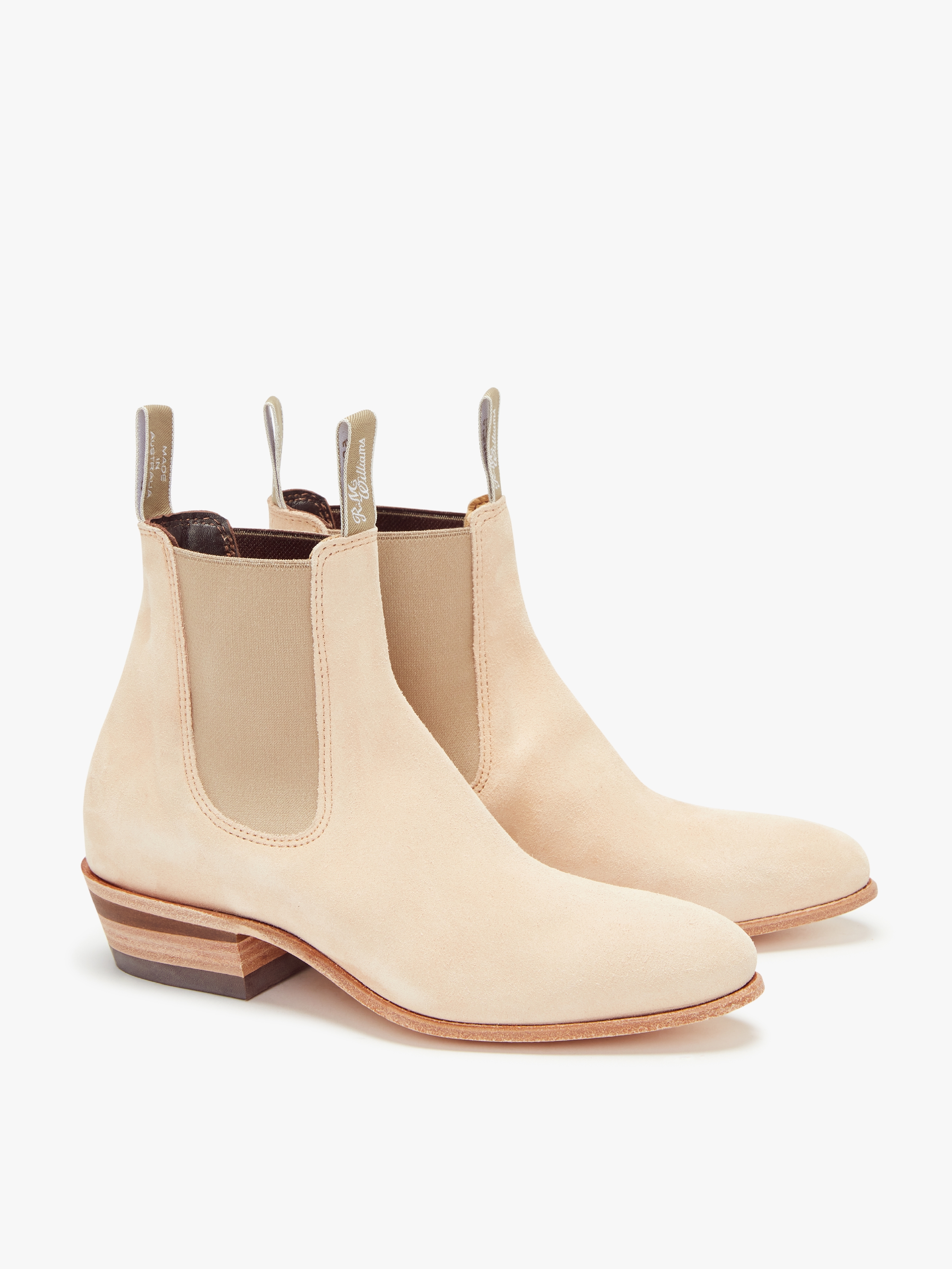Corso Merivale - New Seasonal RM Williams Boot - The Lady Yearling in  'Slate' with Linen Elastics & Tugs - Gorgeous combination for Spring/Summer  X Handcrafted in Australia, the Lady Yearling Boot